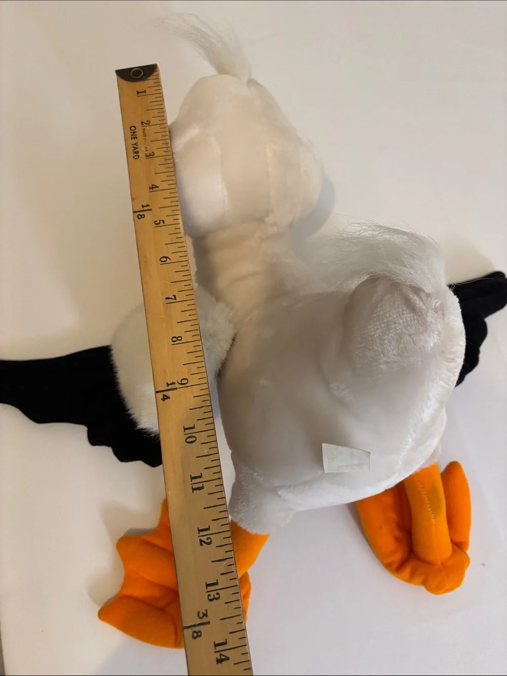 Scuttle Plush Pelican Bird Toy - White and Orange Soft Pet Playmate